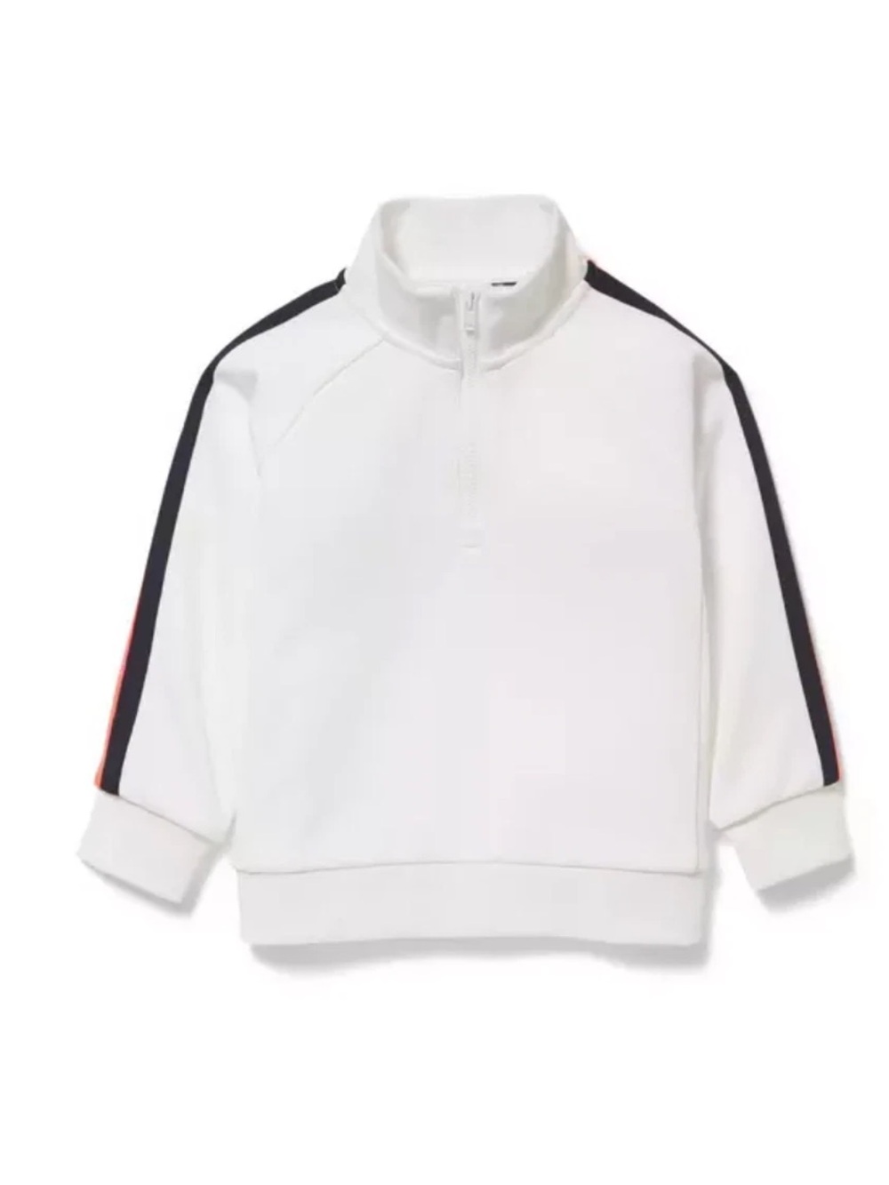 Janie and Jack Boy's Half-Zip Stripe Pullover White size 3-4 new